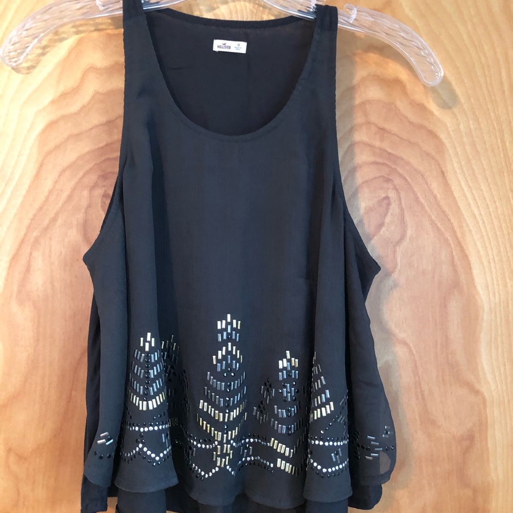 Hollister High Neck Gray Crop Top